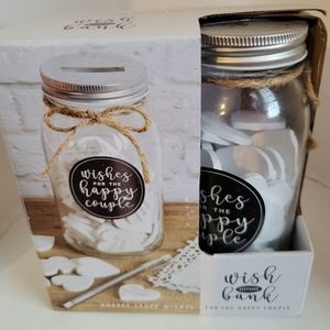 Uniek Wish Keepsake Bank Wedding Gift Guests Leave Wishes Newly Weds Jar